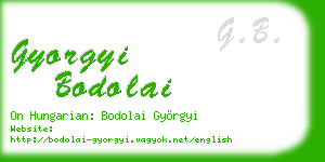 gyorgyi bodolai business card