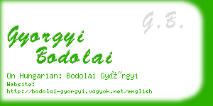 gyorgyi bodolai business card